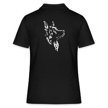Deutscher Schäferhund Hund Hunde Wilsigns - Frauen Polo Shirt - Schwarz - Hinten - Ailine (174cm)