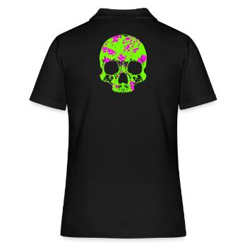 Krasser Skull - Frauen Polo Shirt - Schwarz - Hinten - Ailine (174cm)