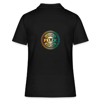 Felix - Frauen Polo Shirt - Schwarz - Hinten - Ailine (174cm)