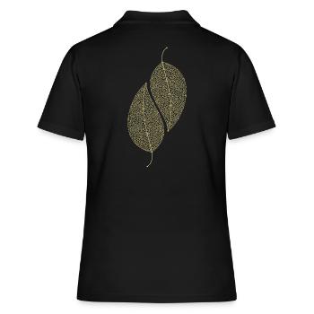 Feuilles décoratives - Polo Femme - noir - Dos - Ailine (174cm)