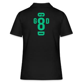Jésus-Christ « bon dieu » croyance en Dieu bibelfers - Polo Femme - noir - Dos - Ailine (174cm)
