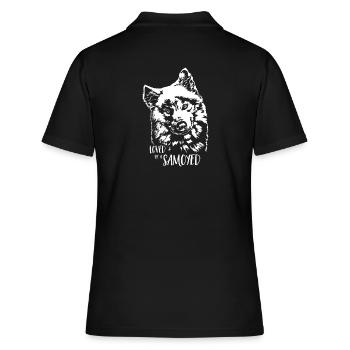 Aimé par un chien Samoyède Samoyède Chien Dicton - Polo Femme - noir - Dos - Ailine (174cm)