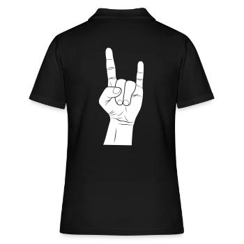 Rocker rock hard rock rocker saluer métal main doigts - Polo Femme - noir - Dos - Ailine (174cm)