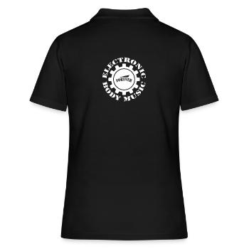 Musique corporelle électronique Forever EBM avec équipement - Polo Femme - noir - Dos - Ailine (174cm)