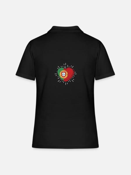 Battement de cœur portugais Portugal - Polo Femme - noir
