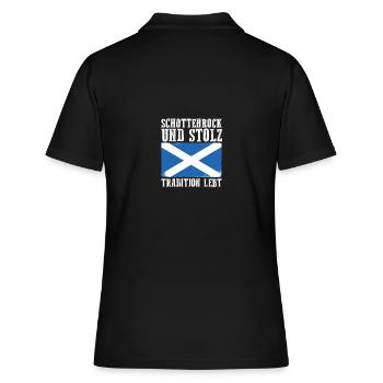 Scots Scottish Scotland - Women's Polo Shirt - black - Back - Ailine (174cm)