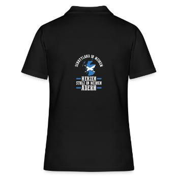 Schotten Schottisch Schottland - Frauen Polo Shirt - Schwarz - Hinten - Ailine (174cm)