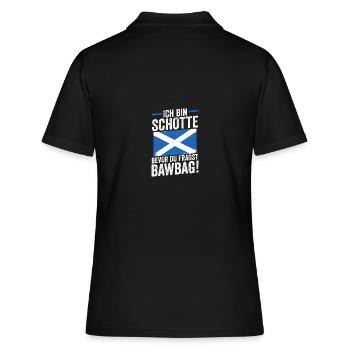 Schotten Schottisch Schottland - Frauen Polo Shirt - Schwarz - Hinten - Ailine (174cm)