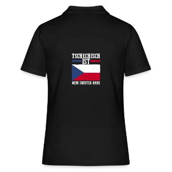 Tschechen Tschechisch Tschechien - Frauen Polo Shirt - Schwarz - Hinten - Ailine (174cm)