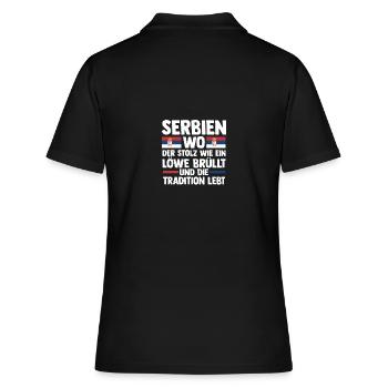 Serbe Serbe Serbie - Polo Femme - noir - Dos - Ailine (174cm)