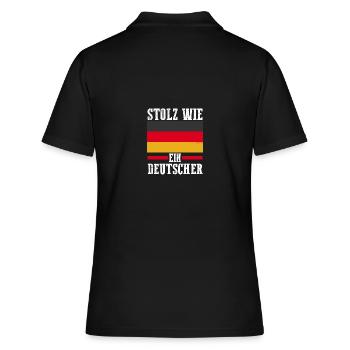 Deutscher Deutsch Deutschland - Frauen Polo Shirt - Schwarz - Hinten - Ailine (174cm)