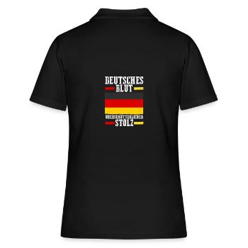 Deutscher Deutsch Deutschland - Frauen Polo Shirt - Schwarz - Hinten - Ailine (174cm)