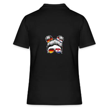 Croates Croates Croates Hrvatska Allemagne Croatie - Polo Femme - noir - Dos - Ailine (174cm)