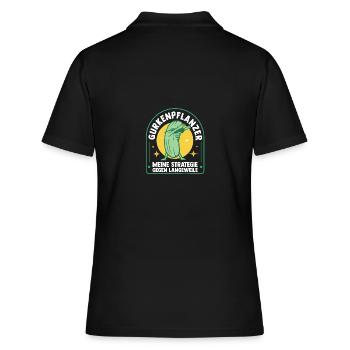Gärtner Gurke Bauer Garten - Frauen Polo Shirt - Schwarz - Hinten - Ailine (174cm)