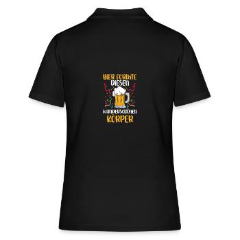 Costume de carnaval Bière Carnaval Carnaval - Polo Femme - noir - Dos - Ailine (174cm)
