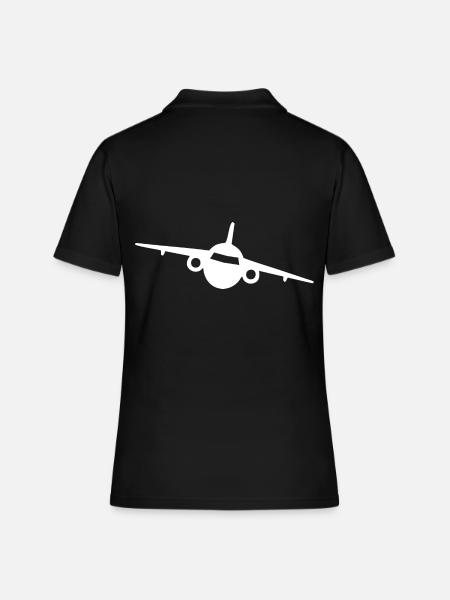 avion - Polo Femme - noir