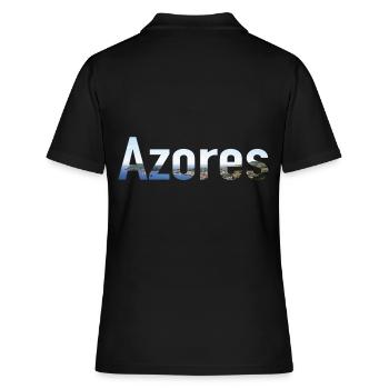 Entdecken Sie lebendige, von der Flagge der - Frauen Polo Shirt - Schwarz - Hinten - Ailine (174cm)