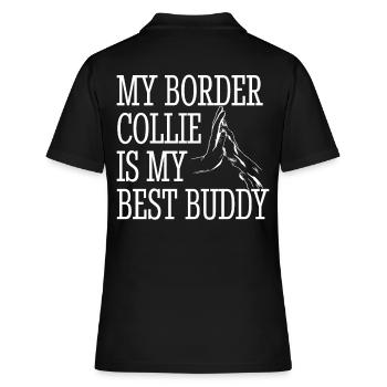 Design exclusif pour les amateurs de border collie - Polo Femme - noir - Dos - Ailine (174cm)
