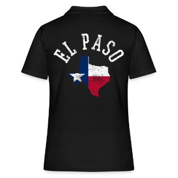 El Paso USA Flag Patriotic Design - Women's Polo Shirt - black - Back - Ailine (174cm)