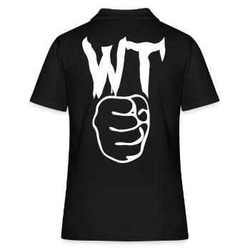 WingTsun Wing Chun Chung Faust Wing-Tsun - Frauen Polo Shirt - Schwarz - Hinten - Ailine (174cm)