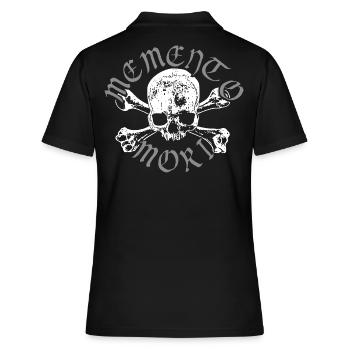 Memento Mori - Crâne et os - Polo Femme - noir - Dos - Ailine (174cm)