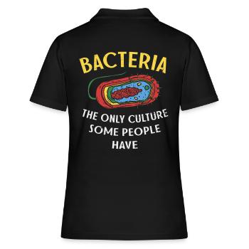 Bakterien / Mikroskop Mikrobiologie Labor Klinik - Frauen Polo Shirt - Schwarz - Hinten - Ailine (174cm)