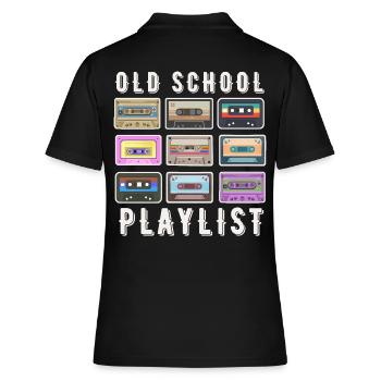 OLD SCHOOL PLAYLIST - Polo Femme - noir - Dos - Ailine (174cm)