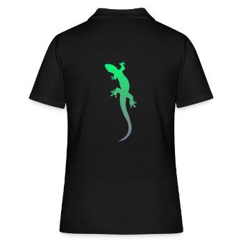 Gecko Salamandre Lézard - Polo Femme - noir - Dos - Ailine (174cm)