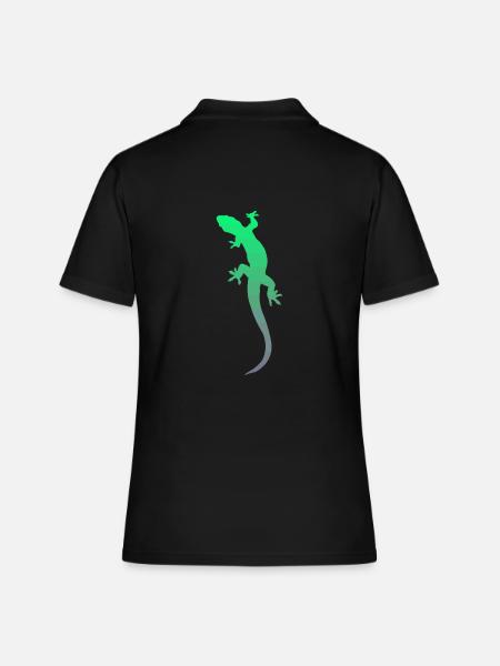 Gecko Salamandre Lézard - Polo Femme - noir