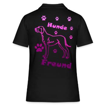 Amoureux des chiens - Polo Femme - noir - Dos - Ailine (174cm)