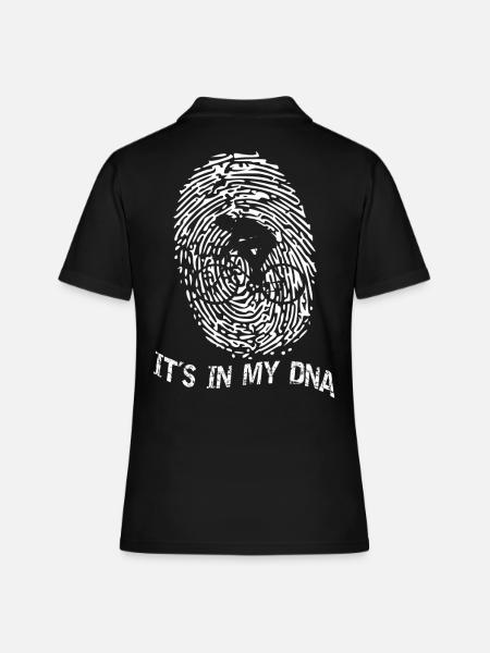 Bike it s in my DNA - Frauen Polo Shirt - Schwarz