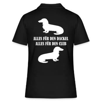 Everything for the dachshund - Women's Polo Shirt - black - Back - Ailine (174cm)