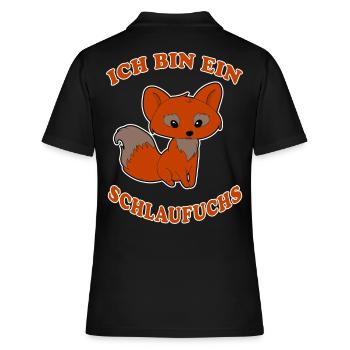 Schlaufuchs der Fuchs cooler Spruch Geschenkidee - Frauen Polo Shirt - Schwarz - Hinten - Ailine (174cm)