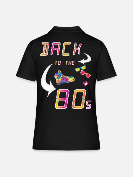 Retour aux années 80 - Polo Femme - noir