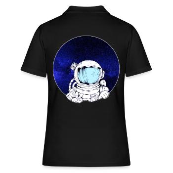 Astronaut in space children's gift - Women's Polo Shirt - black - Back - Ailine (174cm)