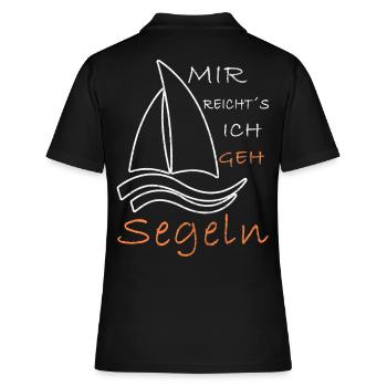 Mir reicht´s ich geh Segeln Segelboot Meer - Frauen Polo Shirt - Schwarz - Hinten - Ailine (174cm)