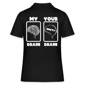 Mon cerveau ton cerveau drôle - Polo Femme - noir - Dos - Ailine (174cm)