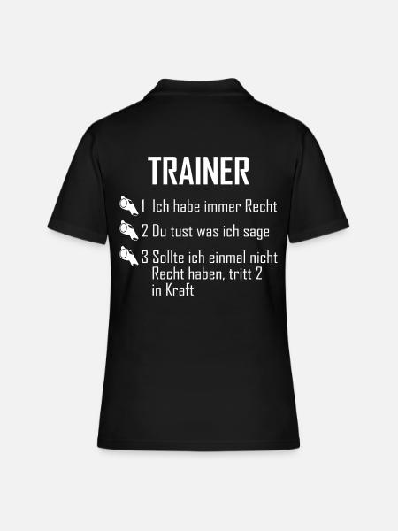Trainer - Frauen Polo Shirt - Schwarz