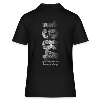 1984 Ist eine Warnung keine Anleitung - Orwell - Frauen Polo Shirt - Schwarz - Hinten - Ailine (174cm)