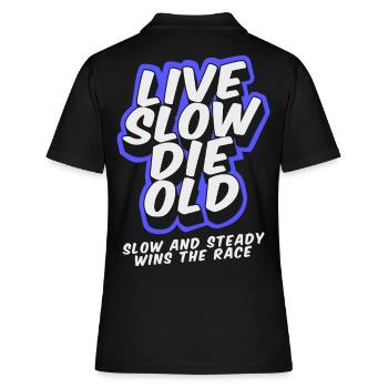 Live Slow Die Old - LSDO - Polo Femme - noir - Dos - Ailine (174cm)