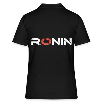 Ronin - herrenloser Samurai - Frauen Polo Shirt - Schwarz - Hinten - Ailine (174cm)