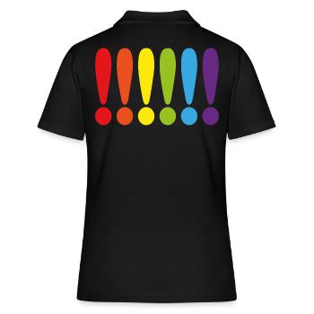 MARQUE D'EXCLAMATION RAINBOW - Polo Femme - noir - Dos - Ailine (174cm)