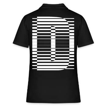 LETTER D - Women's Polo Shirt - black - Back - Ailine (174cm)