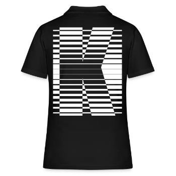 LETTER K - Women's Polo Shirt - black - Back - Ailine (174cm)