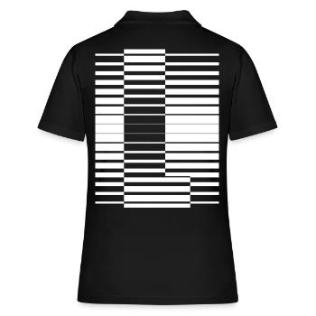 LETTER L - Women's Polo Shirt - black - Back - Ailine (174cm)