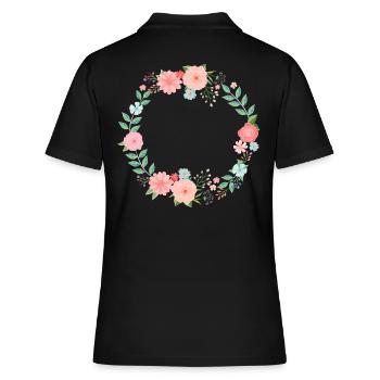 Garland spell - Women's Polo Shirt - black - Back - Ailine (174cm)