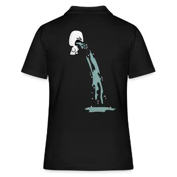 DRÔLE DE MARSHMALLOW VOMIT. HALLOWEEN - Polo Femme - noir - Dos - Ailine (174cm)