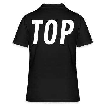 Top oder Bottom - Frauen Polo Shirt - Schwarz - Hinten - Ailine (174cm)