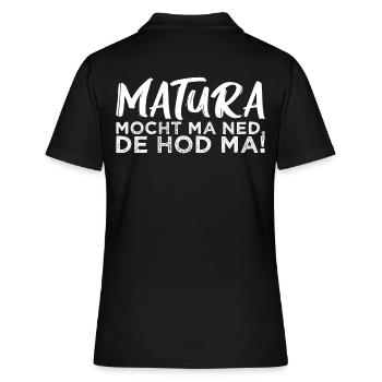 Matura Maturant Mundart dialect graduation - Women's Polo Shirt - black - Back - Ailine (174cm)