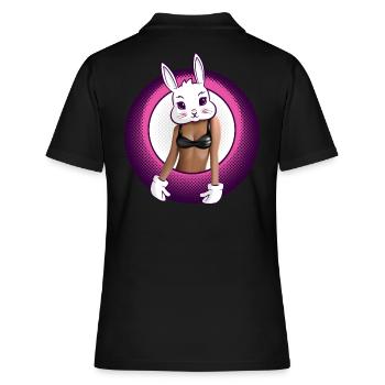 Häschen im Bikini - Frauen Polo Shirt - Schwarz - Hinten - Ailine (174cm)